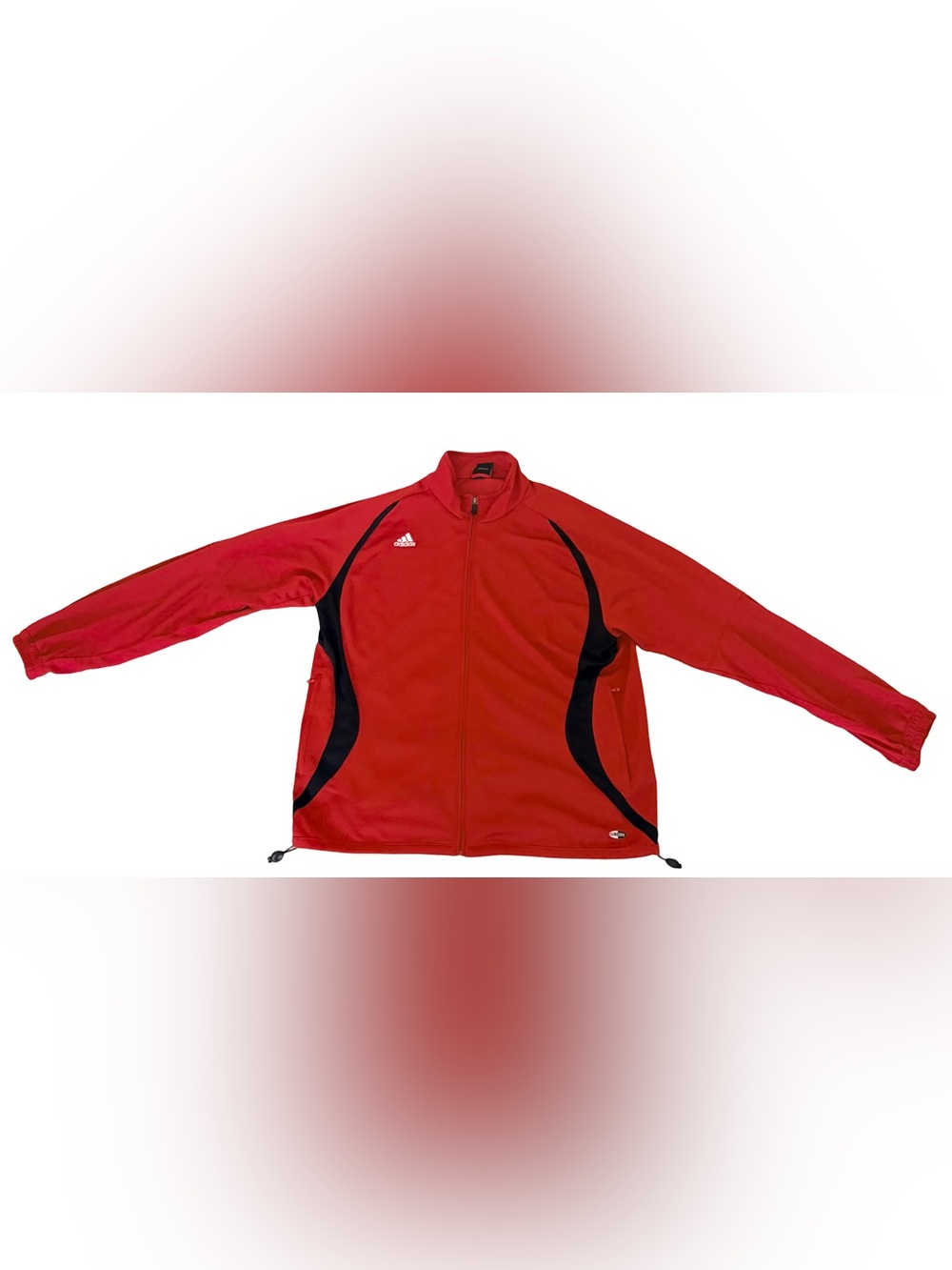 Adidas Men’s Red Performance Jacket with Black Panels